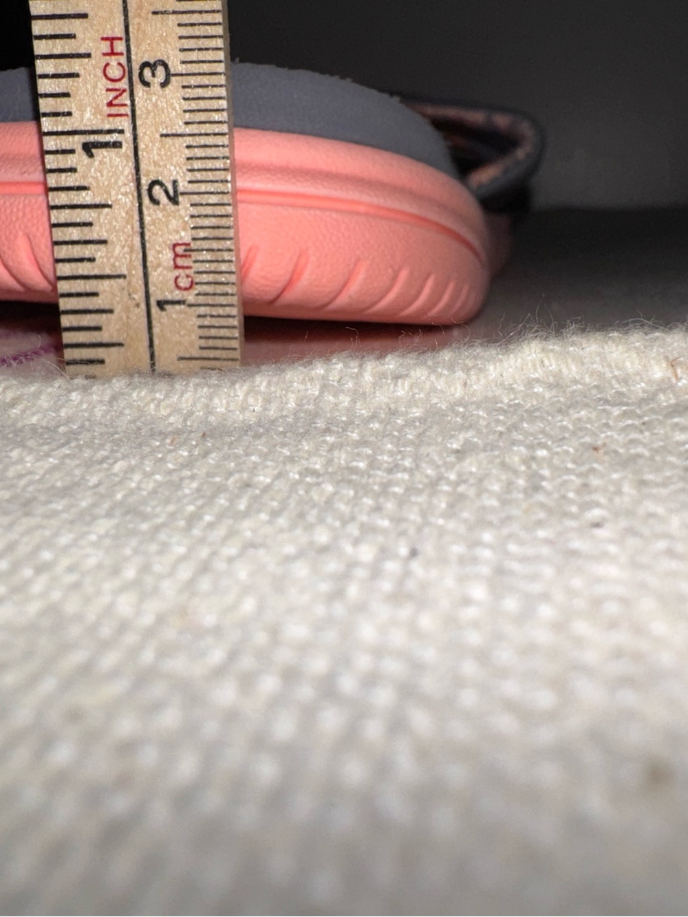 New Balance Gray and Coral Flip Flop Sandals - Picture 9 of 10